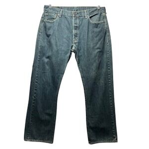 Levi's 501 Jeans Button Fly Denim Straight Leg Blue Jeans 36x30